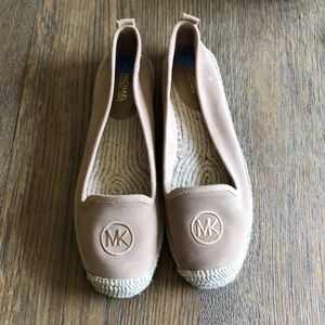 Michael Kors tan suede espadrilles size 7.5
